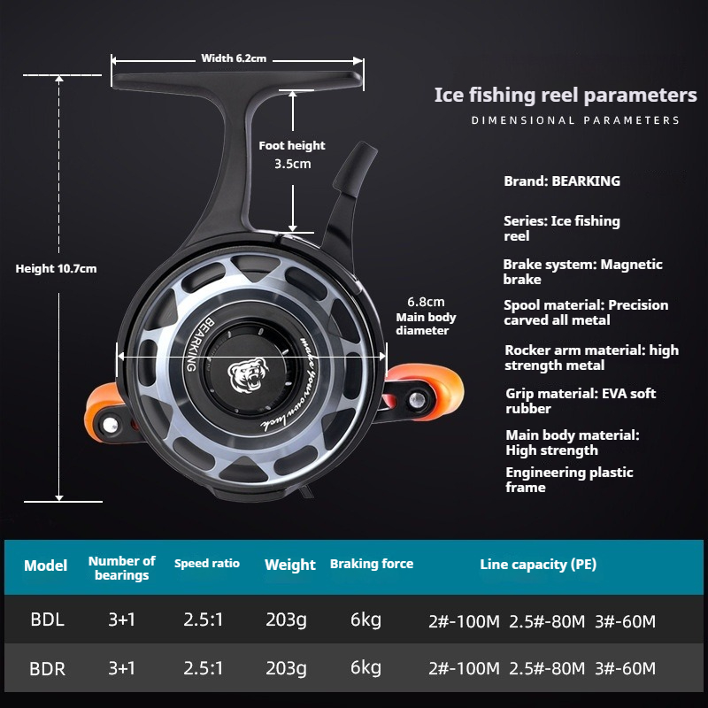 Winter Ice Fishing Reel, Micro - Ice Fishing Reel ulasan dan harga